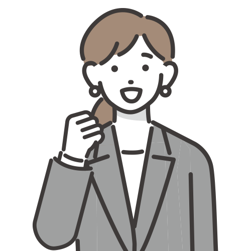 ガッツポーズの女性のイラスト